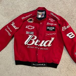 Dale Earnhardt Jr Bud Budweiser Jacket Jeff Hamilton Collection Mens XL